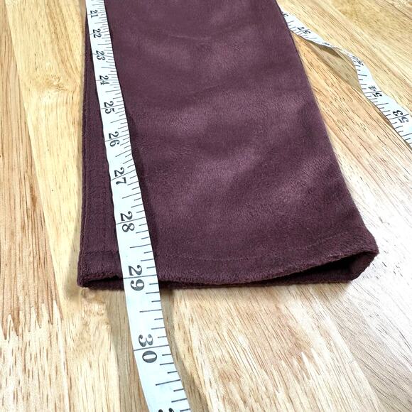 Rag & Bone NWT Embroidered Faux Suede Slim Leg Pants Burgundy Size XS Pull-On - Picture 12 of 13